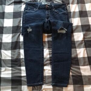 Womens REWASH BRAND Dark SKINNY Super Stretchy RIPPED Knees Jeans Sz 11 30